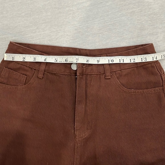 NWOT SHEIN High Waist, Wide Leg, Loose Fitting, brown, Jeans, size S - Picture 14 of 15